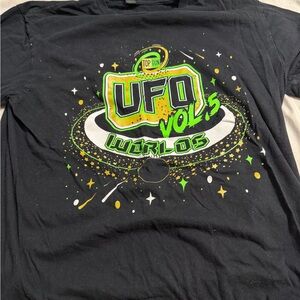 Top Gun UFO Worlds Black T-Shirt